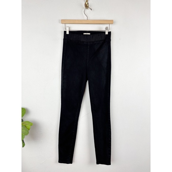 L’agence Rochelle Black Coated Pull On Jeans Sz M - Picture 4 of 9